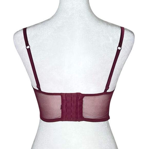 Victoria's Secret Very Sexy Shimmer Velvet Longline Balconet Bra 32B Whimsigoth - Picture 5 of 13